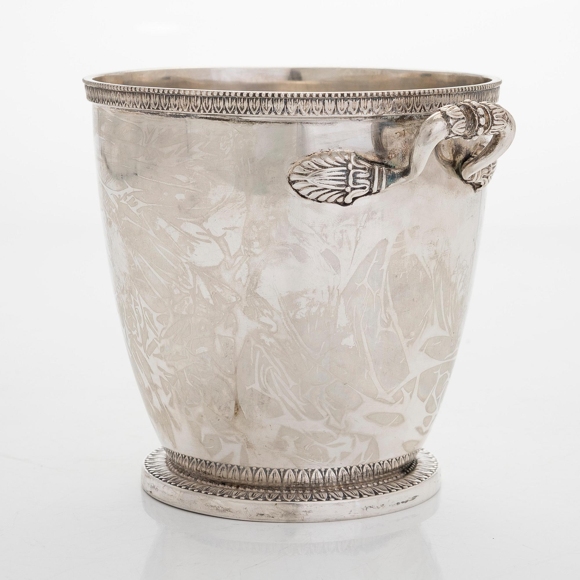 A german silver ice bucket,