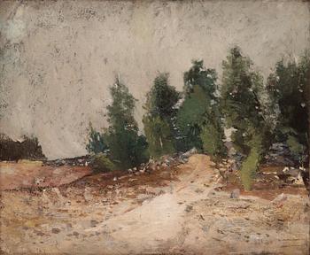 822. Carl Fredrik Hill, "Skogsbacke" (Wooded hillside).