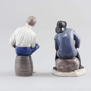 FIGURINER, 2 st, porslin, Bing & Gröndahl, 1900-talets andra hälft.