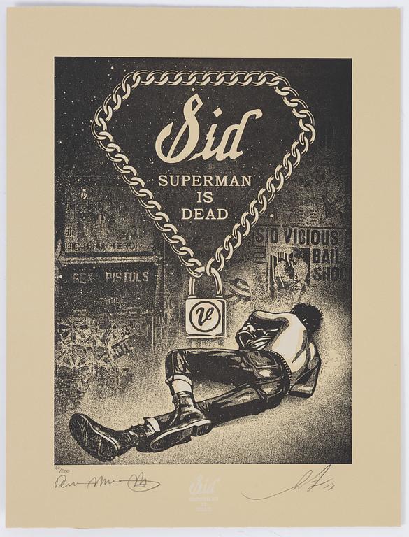 Shepard Fairey & Dennis Morris,  the complete portfolio with 10 letterpress prints, 2013. Each signed and numbered.