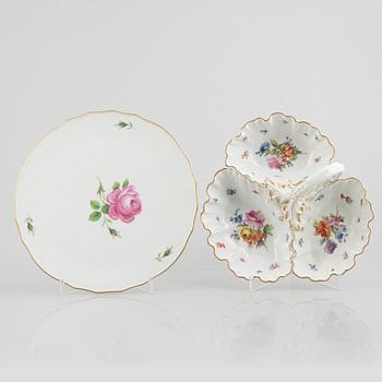 Meissen, servisdelar, porslin, 45 delar, "Red rose", Tyskland, 1800-1900-tal.