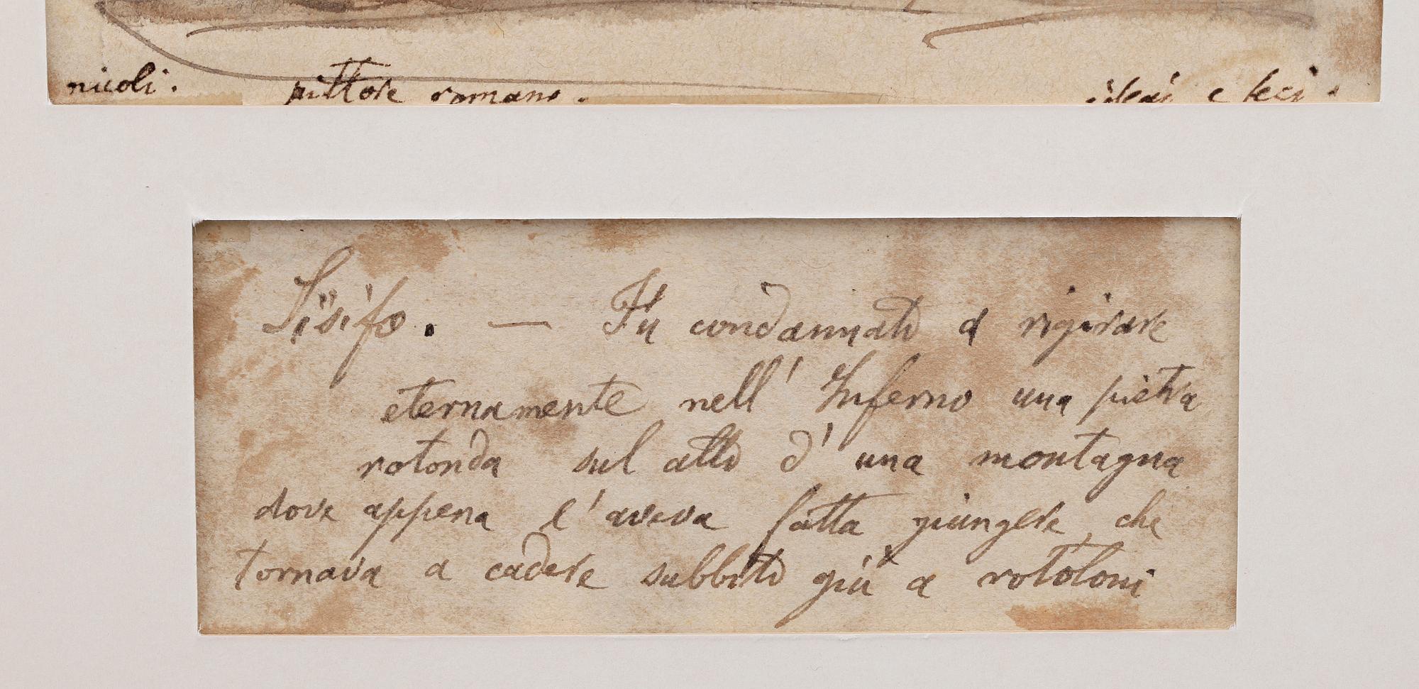 OKÄND KONSTNÄR, blandteknik, Italien, 1800-tal.