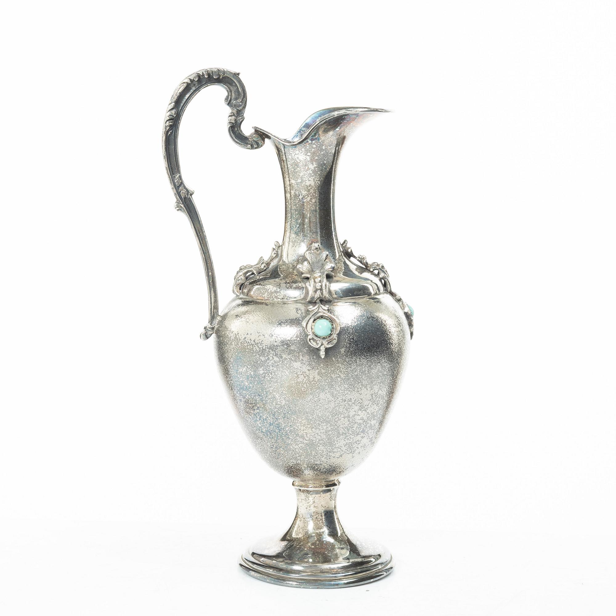 An Italian silver jug, 1944-1968.