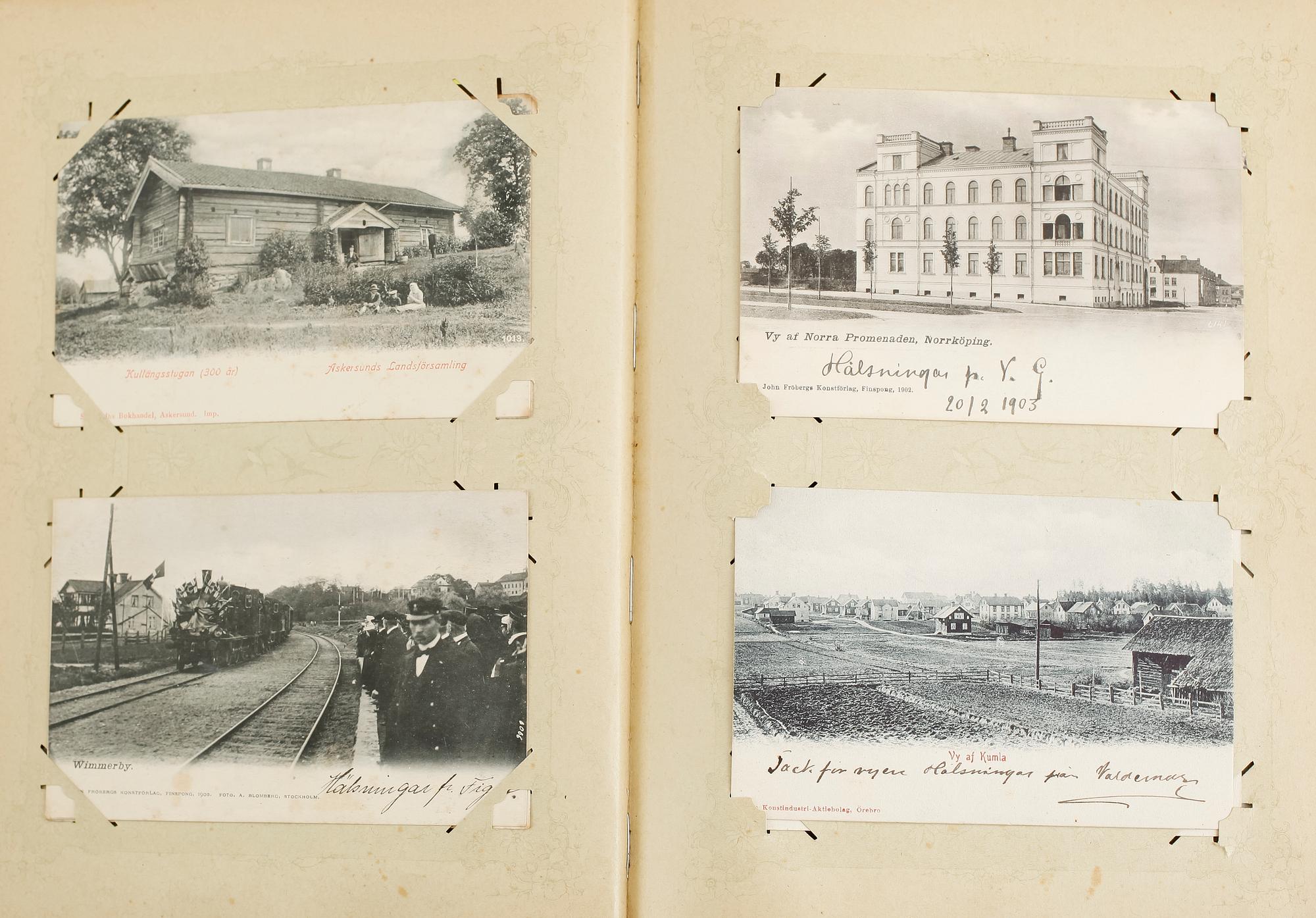 BREFKORTSALBUM, omkring år 1900.