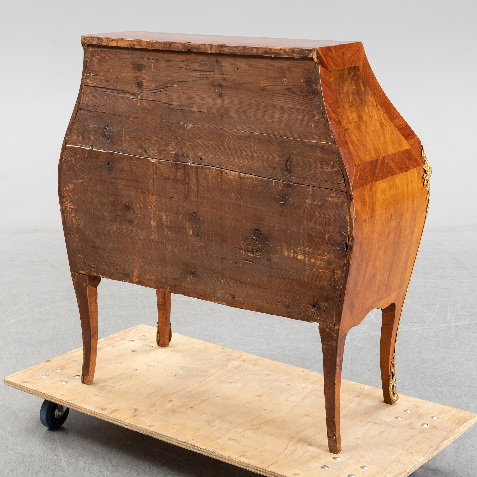 An 18th century Swedish Rococo  secretaire attributed to Christian Gotthard Wilkom (master in Stockholm 1763-65 (69).