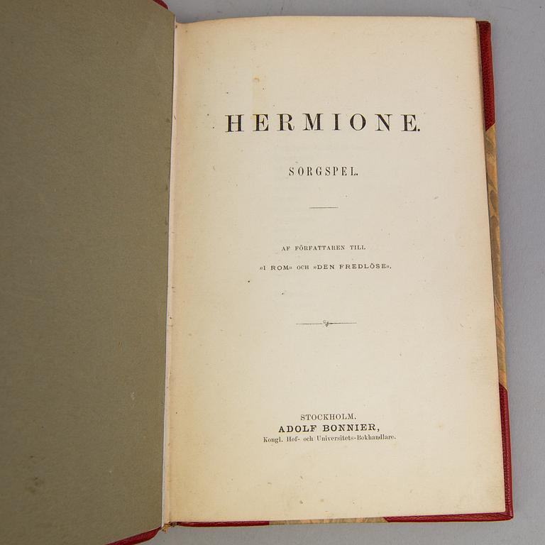 AUGUST STRINDBERG, böcker, 5 volym originalupplagor, 1800-talets slut.