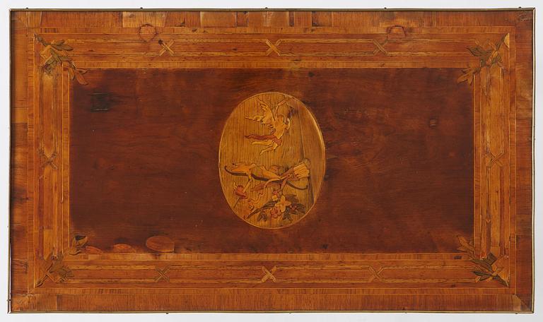 A Gustavian marquetry and gilt brass-mounted table by G. Iwersson (master in Stockholm 1778-1813).