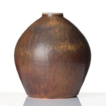 Carl-Harry Stålhane, a unique stoneware vase, Rörstrand Sweden 1965.
