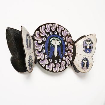 Birger Kaipiainen, a glazed stoneware wall sculpture, Rörstrand, Sweden, 1950s.