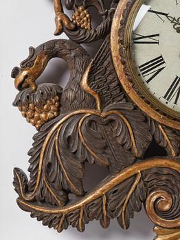 Adolph Bjurman, wall clock, late Gustavian, Norrköping (active 1783-1812).