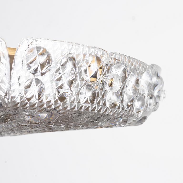 Carl Fagerlund, a ceiling lamp, Orrefors, second half of the 20th century.