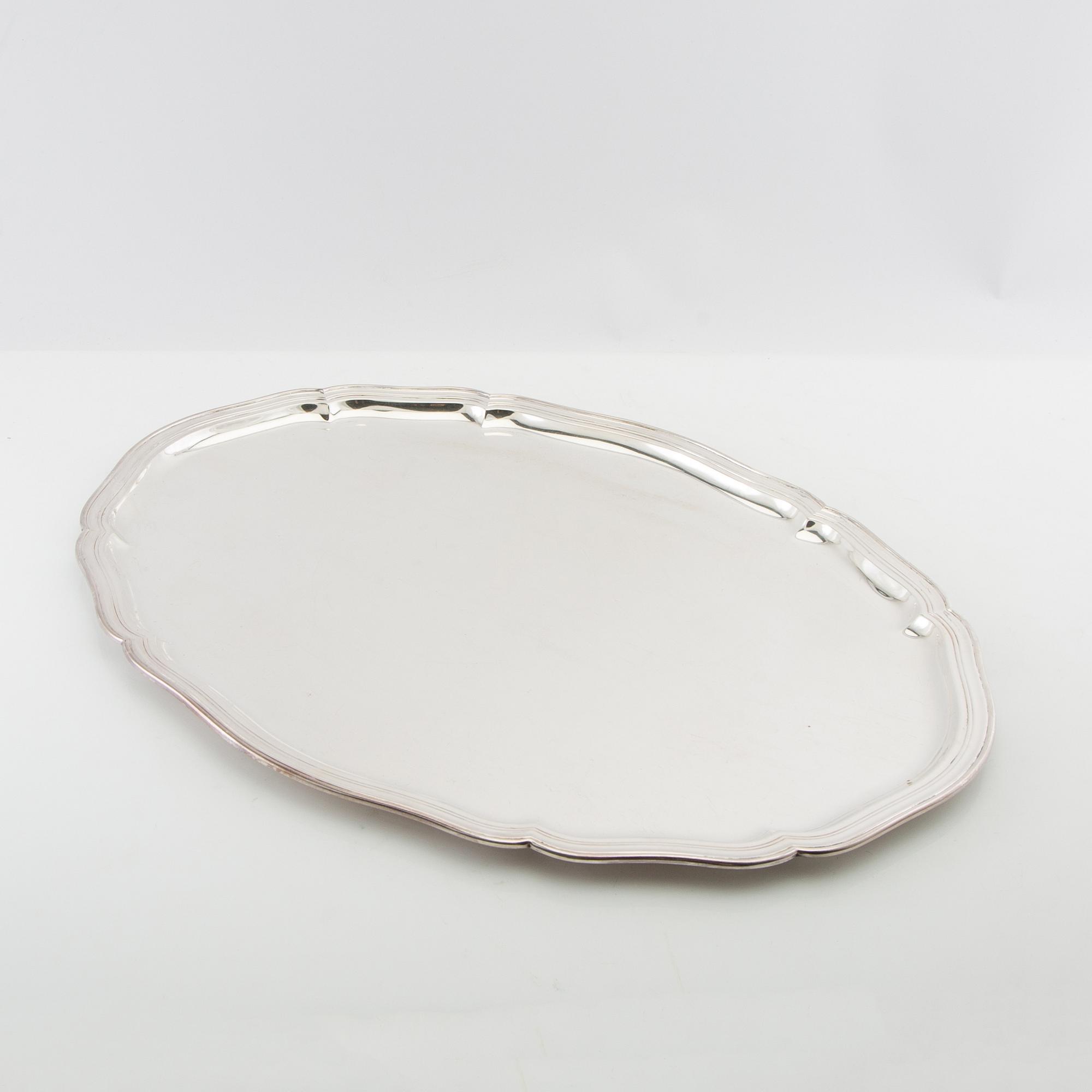 Serving dishes, 3 pieces, nickel silver, first half of the 20th century.