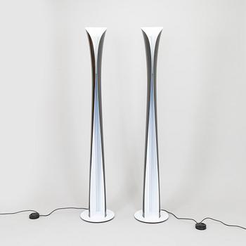 Karim Rashid, a pair floor lamp, "Cadmo", Artemide, Italy.
