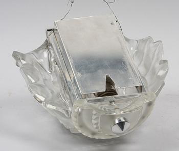 VÄGGARMATUR, glas, märkt Lalique France, 50/60-tal.