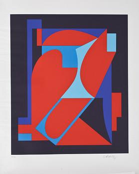 VICTOR VASARELY, Mapp med 10 st färgserigrafi,1989, samtliga signerade och numrerade 93/100.