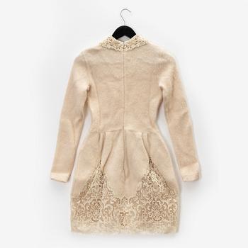 Valentino, a woolmix and lace dress, size S.
