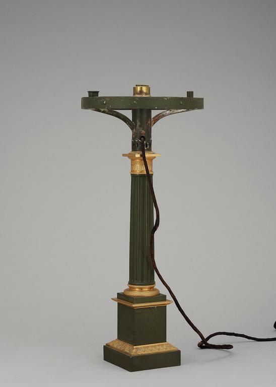 A Frensh late empire table lamp. 19th Century.