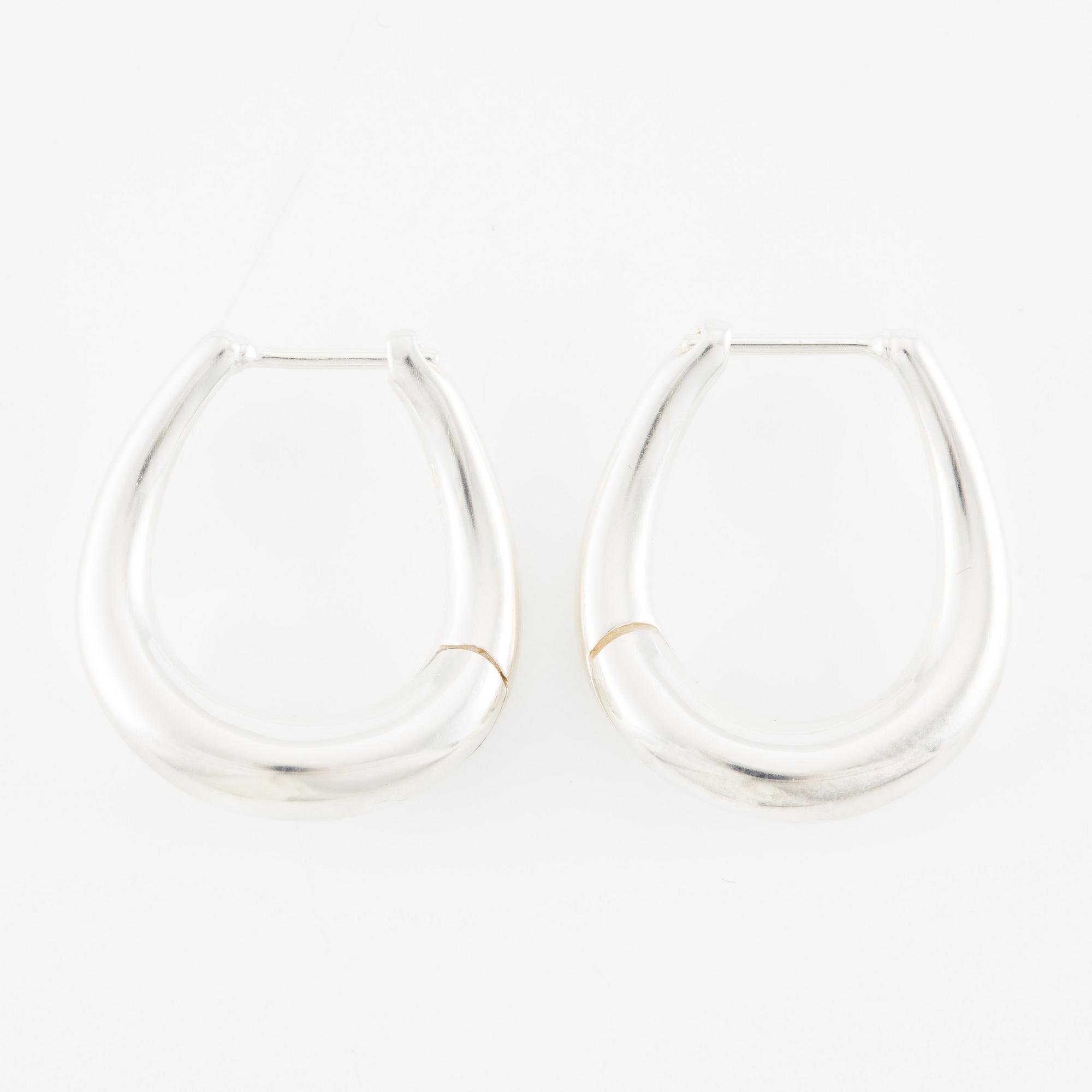 A pair of earrings, sterling silver, by Georg Jensen.