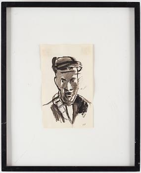 ARVID PETTERSEN, mixed media on paper, signed AJP.