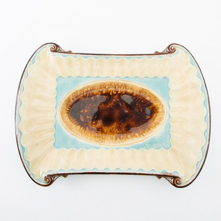 Asparagus dish, Gustavsberg, circa 1900, faience.