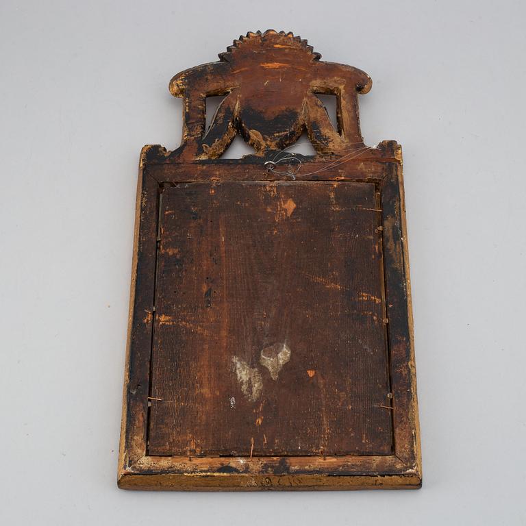A Swedish 18th century gilt wood mirror.