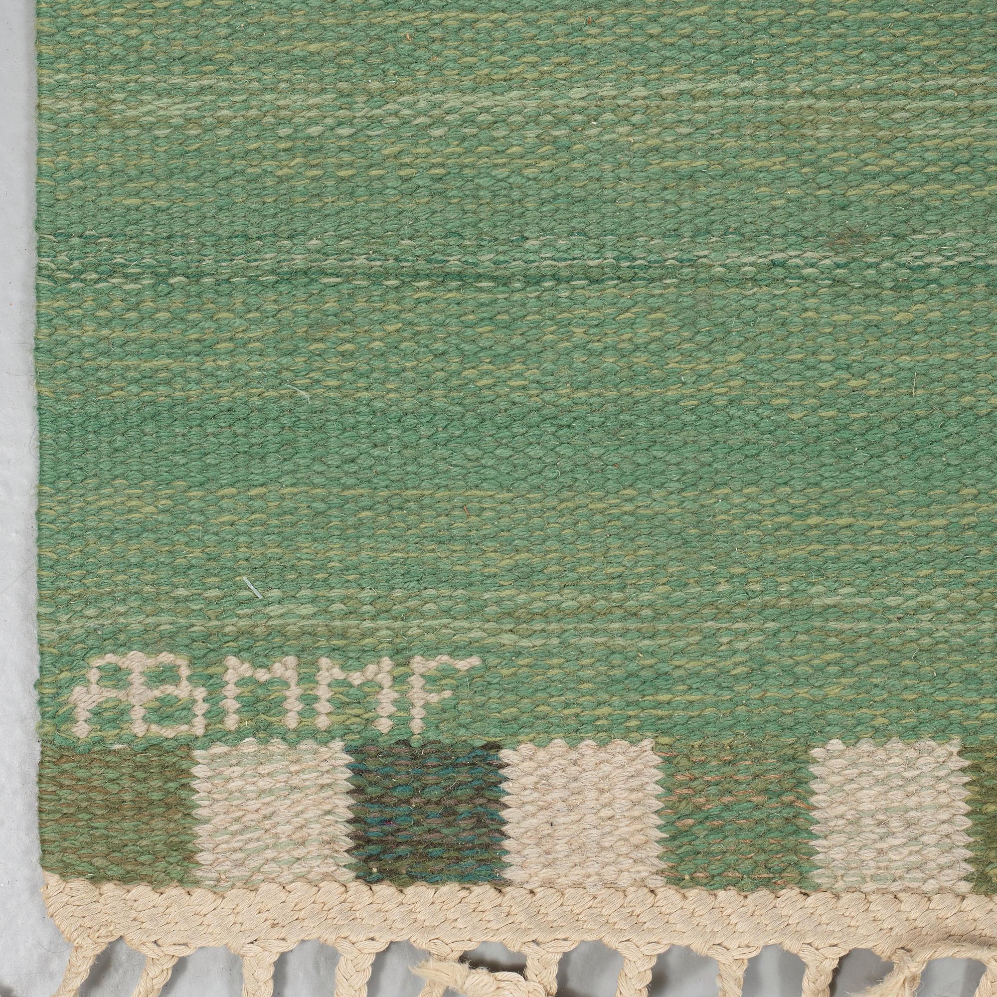 Marianne Richter, MATTA. "Muren, grön". Rölakan. 255,5 x 198 cm. Signerad AB MMF  MR.