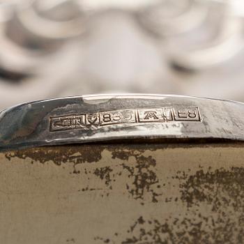 A pair of silver candelabra, Auran Kultaseppä, Turku 1982-83.