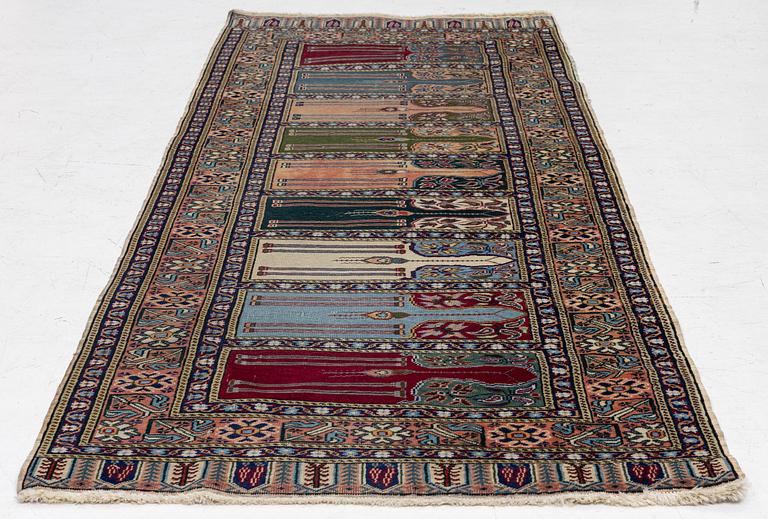 Gallery carpet, semi-antique Kayseri Saf, approx. 220 x 87 cm.