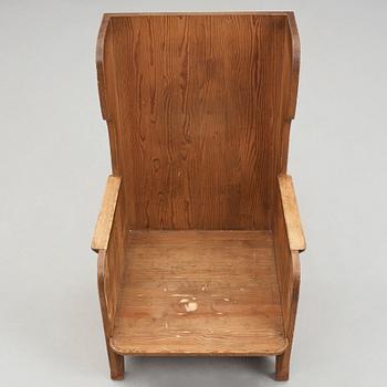 Axel Einar Hjorth, a stained pine "Lovö" armchair, Nordiska Kompaniet, Sweden 1930's.