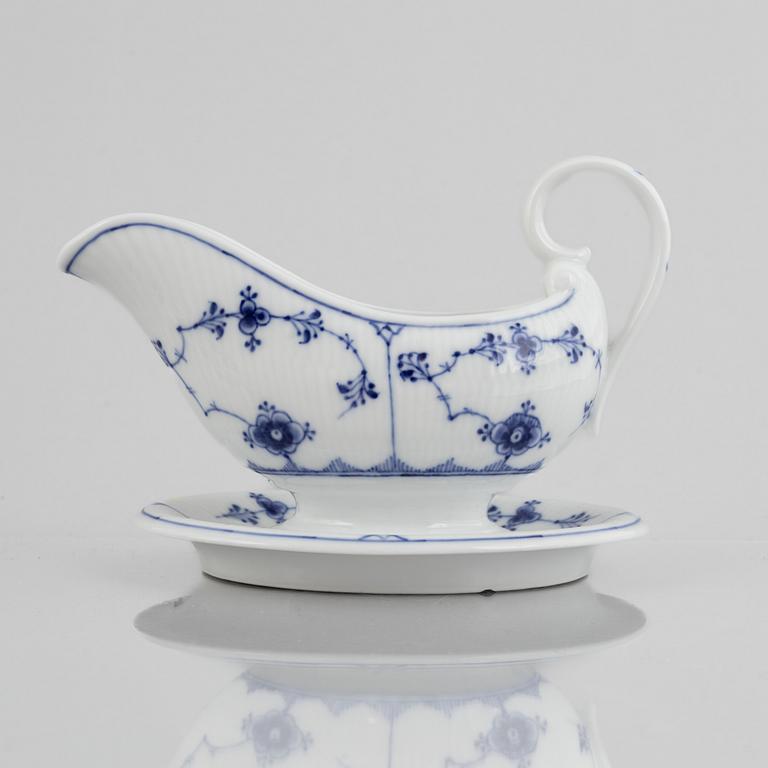A group of 18 'Blue Fluted' porcelain service parts, Royal Copenhagen, 1893-1923.