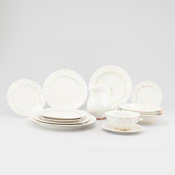 58 pieces of porcelain tableware from Rörstrand, 20th century.