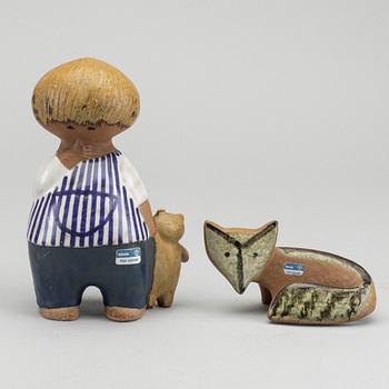 LISA LARSON, 2 stoneware figures.