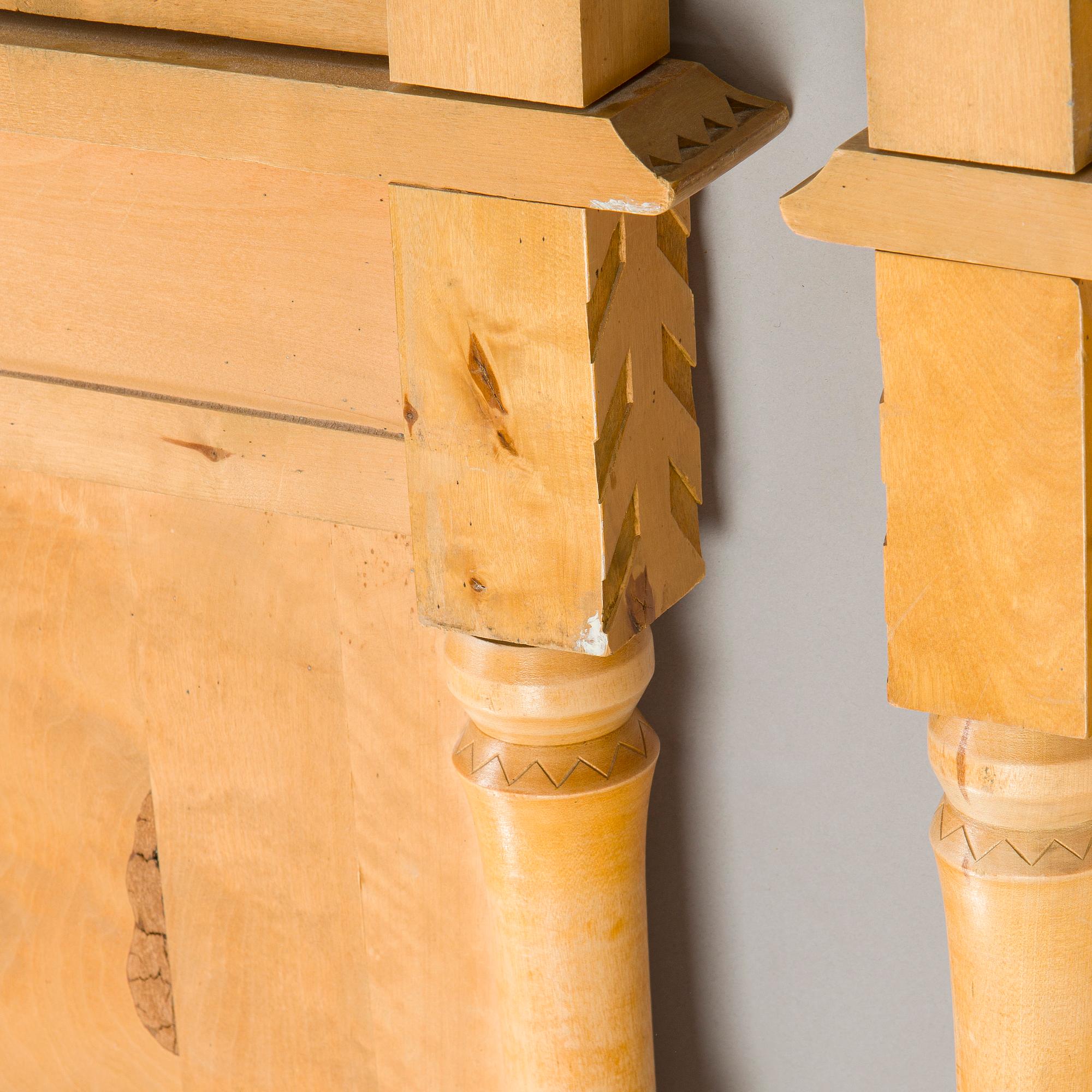 Yrjö Blomstedt, Sängynpäädyt, avohylly ja seinähylly 1898.