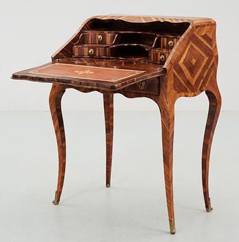 A Louis XV middle 18th Century bureau de pente by Jean-Pierre Latz, signed underneath two times "I P LATZ".