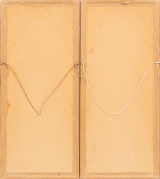 Oidentifierad konstnär, "Geisha vid spegel" och "Geisha i jinrikisha", omkring 1900.