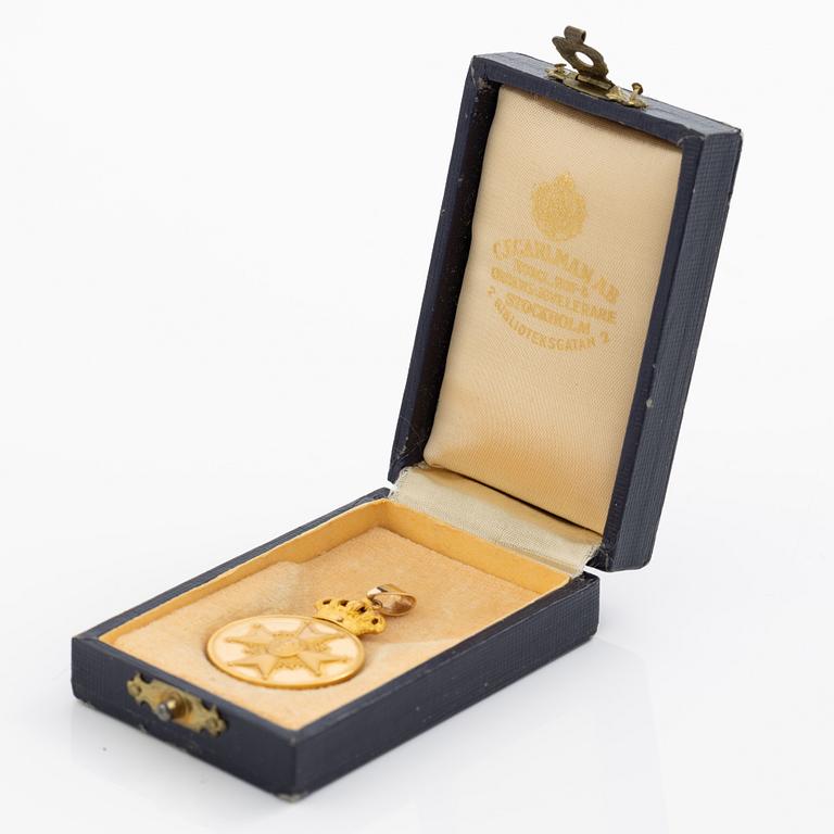 Vasamedaljen, i guld, 5:e storleken, MJV 1960.