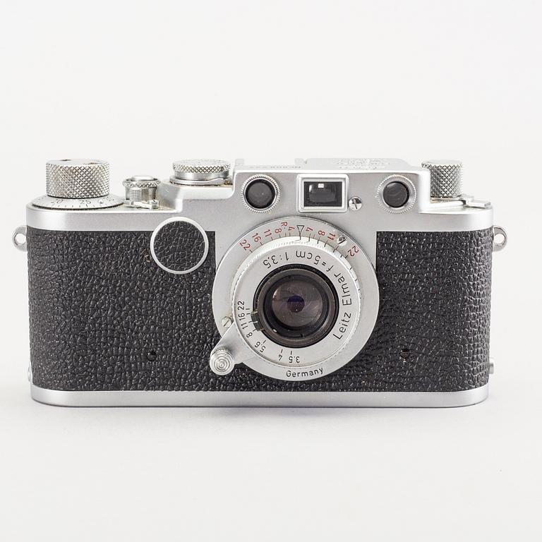 Leica IIf camera no 808727 and lens.