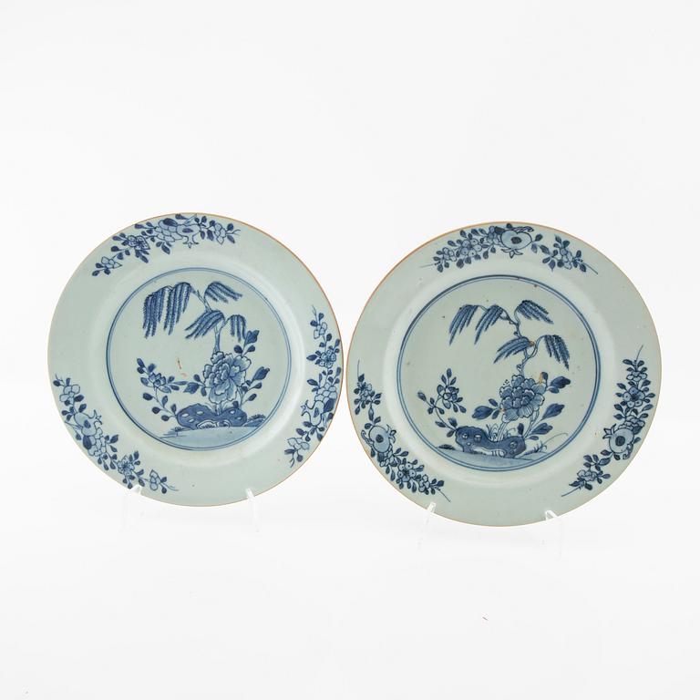 Plates 6 pcs China late 18th century porcelain.