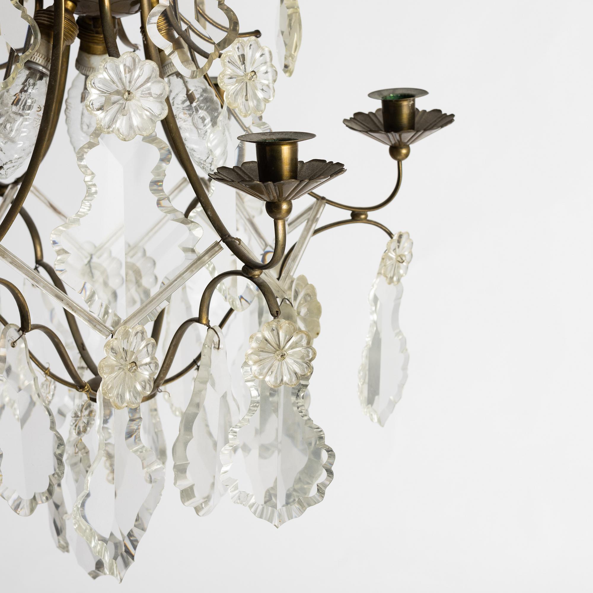 Chandelier, Rococo style, early 20th century.