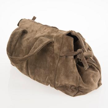 GUCCI Medium Suede Hysteria Top Handle Handbag.