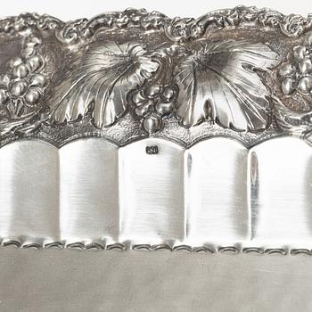 Tray, silver, 20th century.