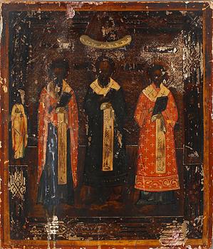 IKON, tempera på pannå, möjligen Ryssland, 1800/1900-tal.