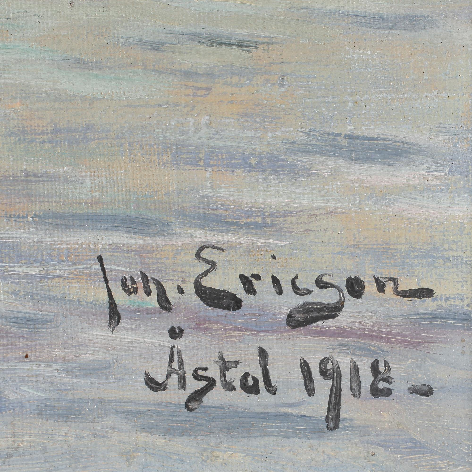 JOHAN ERICSON. Olja på duk. Sign Johan Ericson o dat 1918.