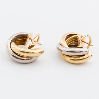 CARTIER EARRINGS "trinity" 18K gold.