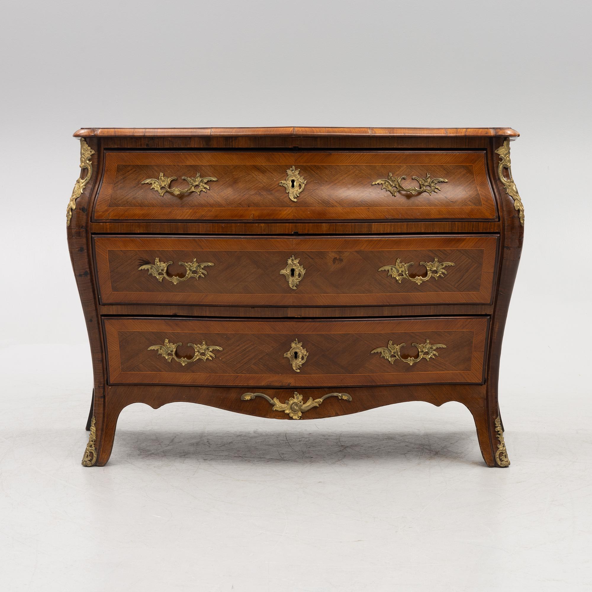 A Rococo chest of drawers, second half of the 18th century.