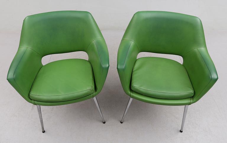 FÅTÖLJER, 1 par, 1900-talets andra hälft.