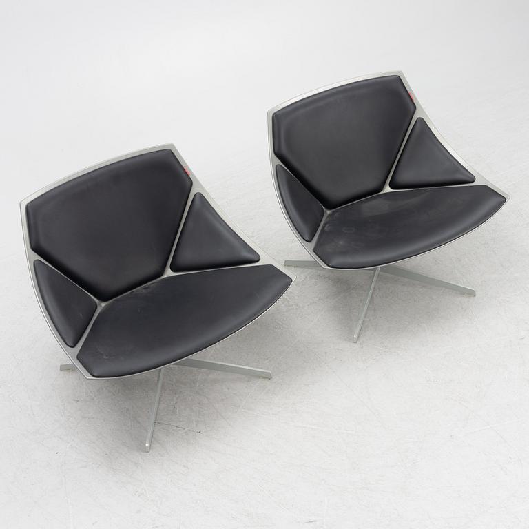 Jurgen Laub & Markus Jehs, chairs, model "JL10", a pair, Fritz Hansen.