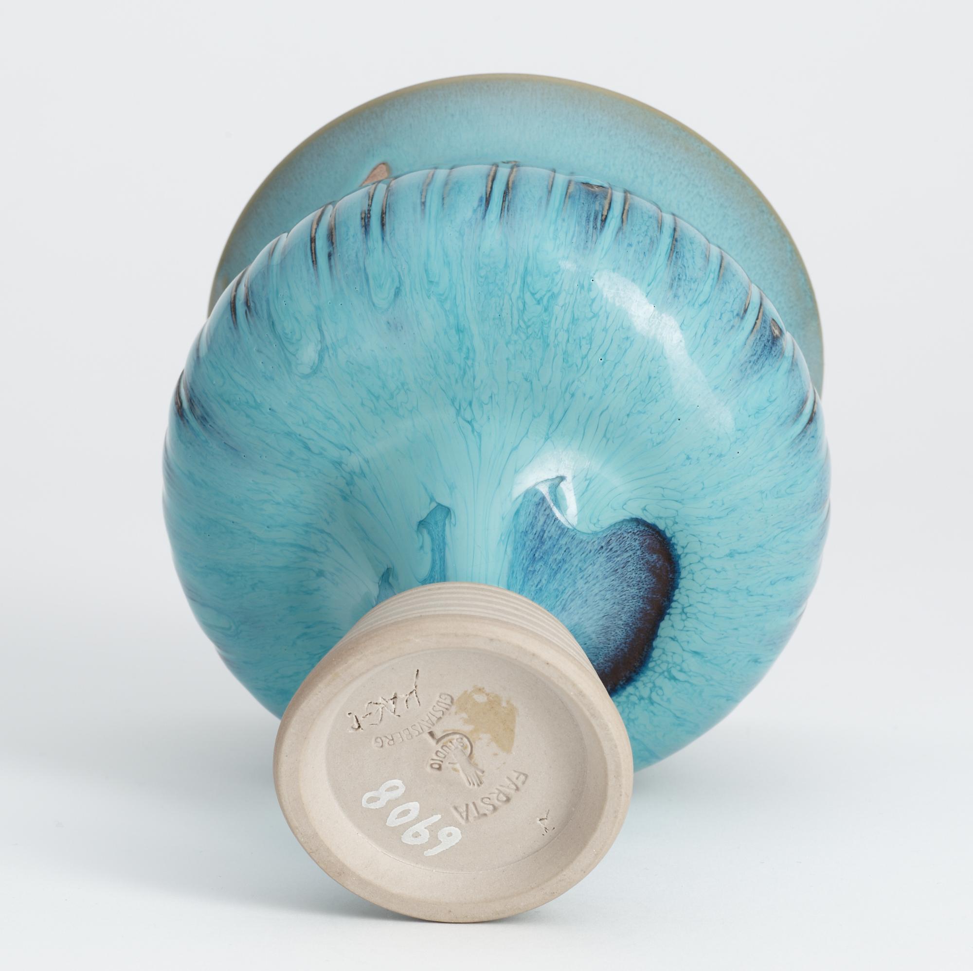 A Wilhelm Kåge 'Farsta spirea' stoneware vase, Gustavsberg studio 1957.