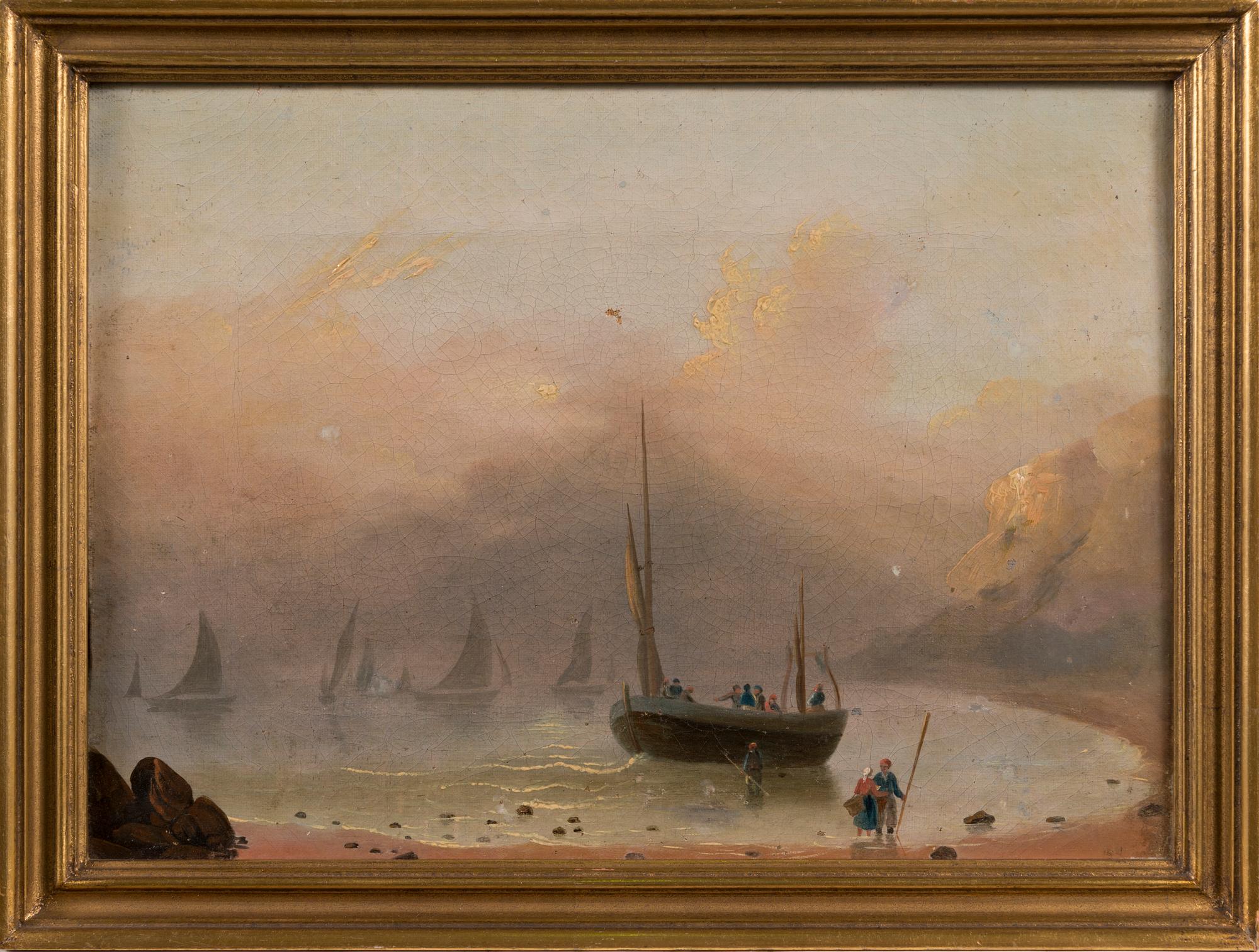 UNKNOWN ARTIST 19TH CENTURY, Unsigned. Oil on canvas 20 x 29 cm.