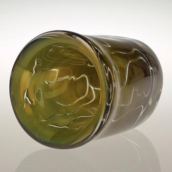 An Ingeborg Lundin ariel glass vase, Orrefors 1984.